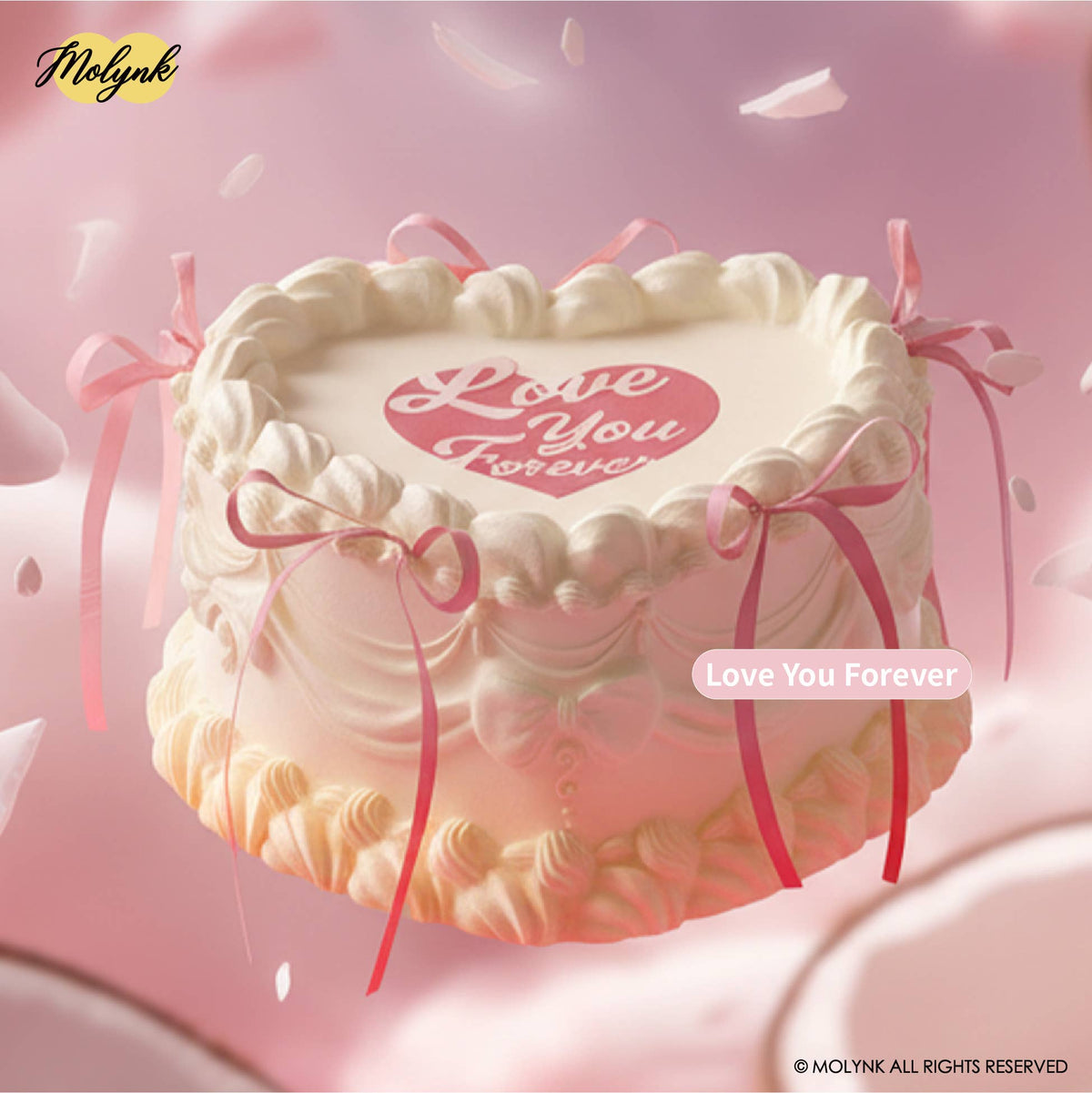 Love You Forever Large Cake Squishy Toy (Molynk)