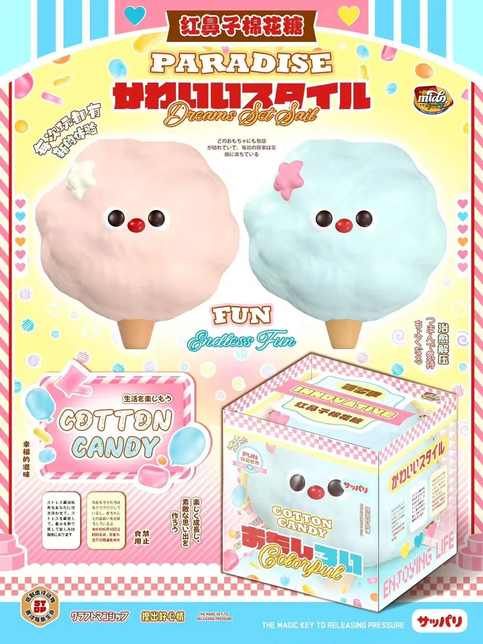 Red-Nosed Cotton Candy Squishy (Mido)