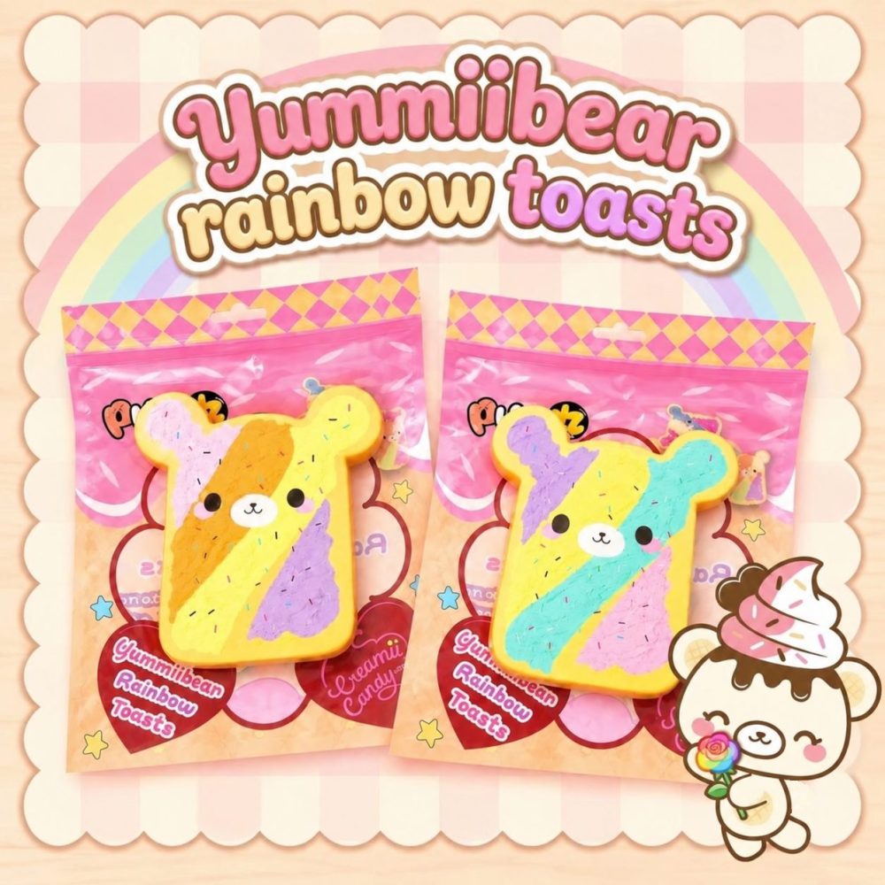 Yummiibear Rainbow Toast Squishy (creamiicandy and Puni Maru)